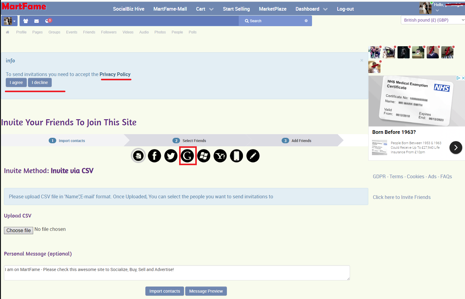 Accepting Privacy Policy 